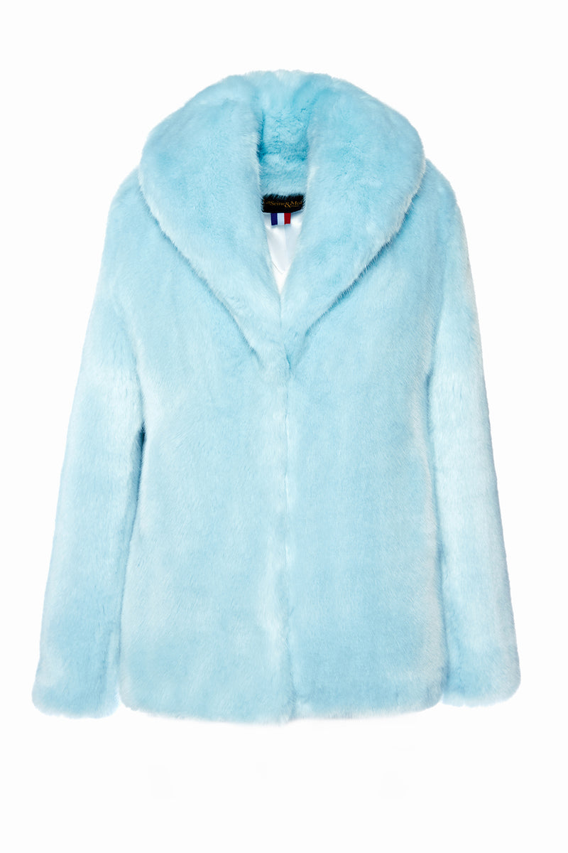 Skies are blue on sale faux fur vest